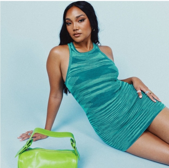 NEW!☆PRINCESS POLLY☆ Elish mini dress Green Size 6 NWOT - Picture 1 of 8